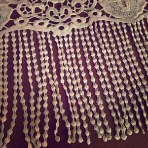 Sheer kimono with embroidered details